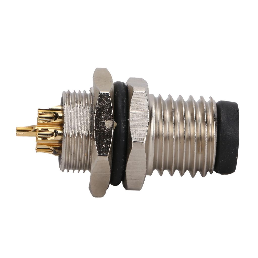 M8 Aviation 8 Pin Plug Connector Waterproof Brass Nickel Plated Shell for Female Socket