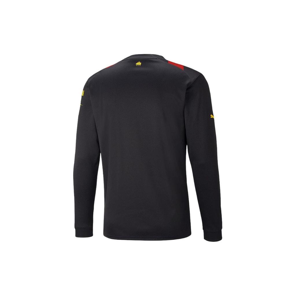 Puma Manchester City 22/23 Replica Long Sleeve Away Shirt Striped Design Men Shirts Black 765723-02