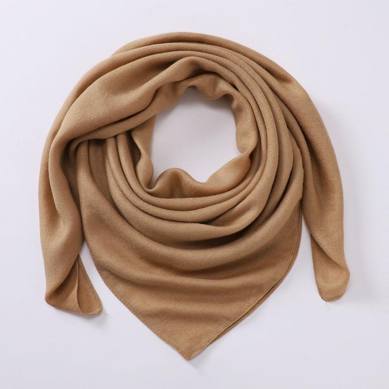 91cm solid color cotton-linen scarf headscarf, vintage square scarf, gauze scarf, shawl, breathable headscarf, women's wholesale