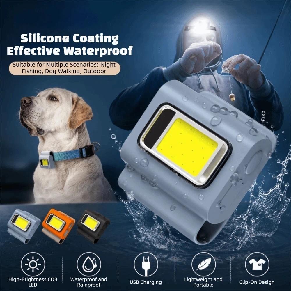 USB Rechargeable LED Safety Lights Silicone Magnetic Emergency Light Portable Run Light Backpack