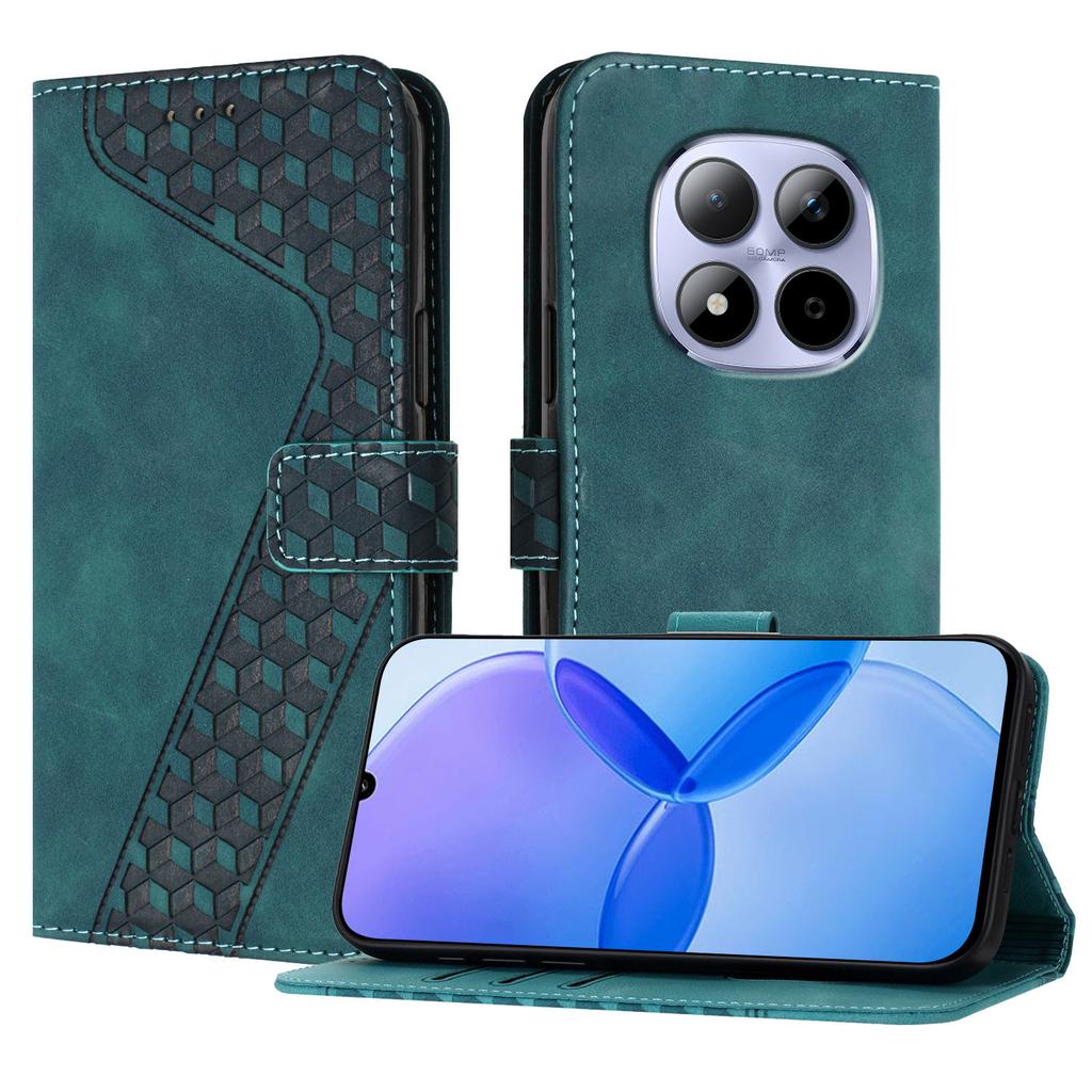 Für Xiaomi Redmi Note 15 Pro 5G Lederhülle 7-förmiges Muster Brieftasche Ständer Stoßfest Handyhülle