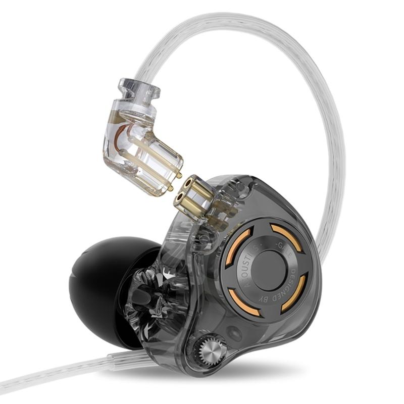 Premium Gaming Earphones Enhances Low Frequency Performances Wire Headphones Tuning Replaceable Cable Secures Fit