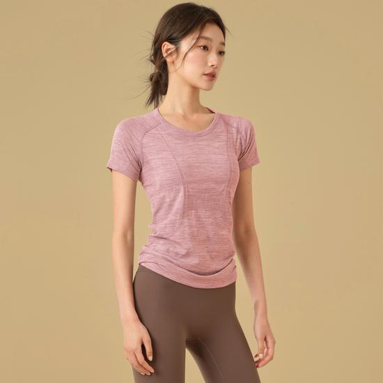 Women's Slim Fit Short Sleeve Yoga Top: Breathable, Quick-Dry Sports Wear