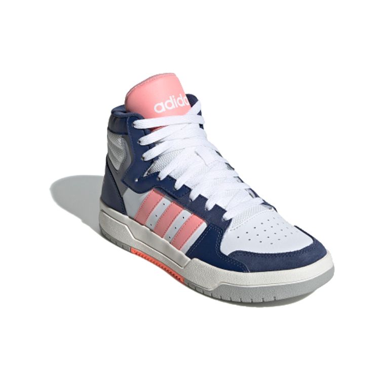 Adidas Neo Entrap Mid Comfortable High-Top Skate Shoes Women Sneakers Blue Pink EH1451