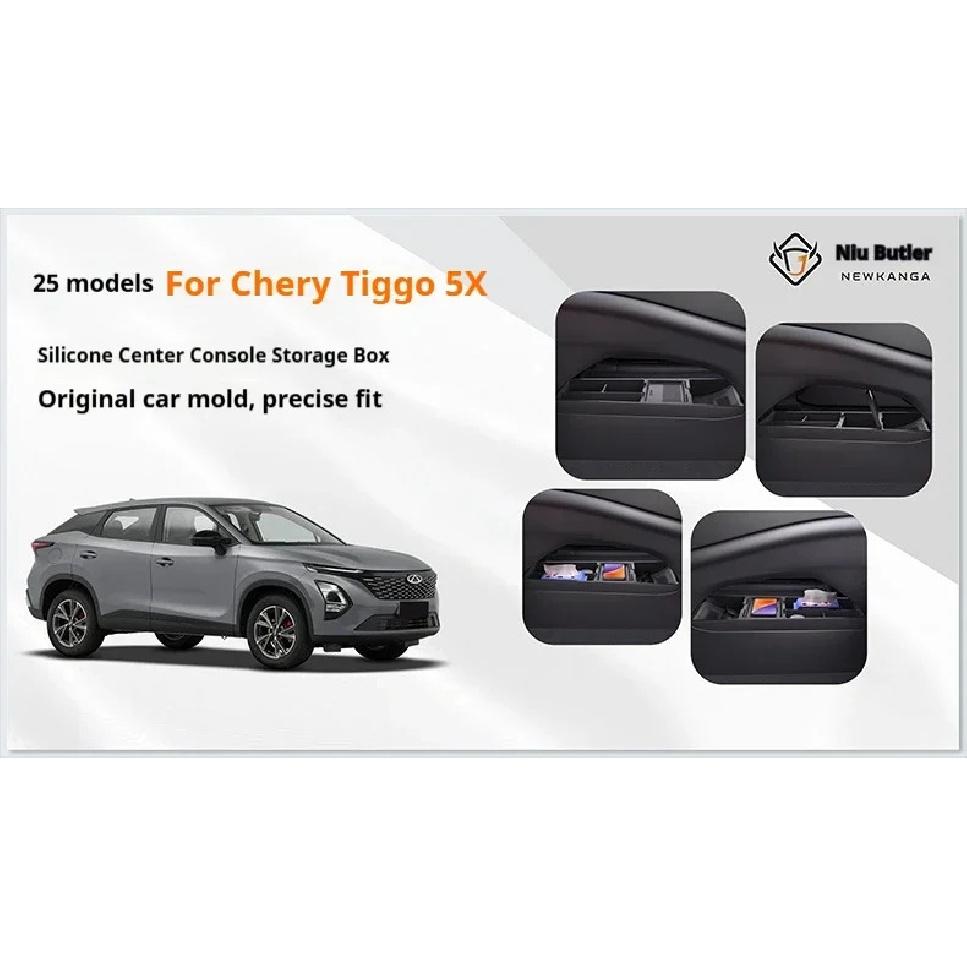 For Chery Tiggo 5X Silicone Storage Box Center Console under Layer Modification Special Car Interior Accessories Organizer