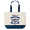 Tote Bag - PLANETEE - Superman Warehouse Worker - Blue Background - Cotton 40 X 45 Cm - Made In France
