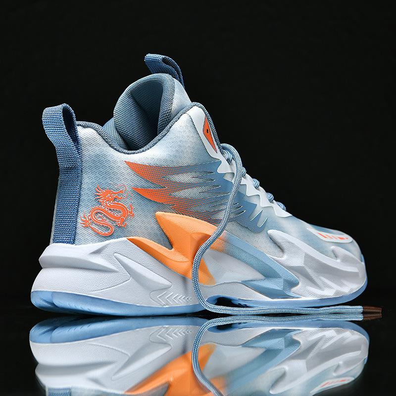 Summer new high-top basketball shoes men's combat boots primary and secondary school students' sneakers cement ground outdoor sneakers men's sizes