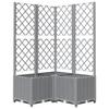 Planter with Trellis Light Grey 80 X 80 X 136 Cm PP