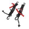 2Pcs Scuba Diving Lanyard Stainless Steel Spring Coiled with Quick Release Buckle for Camera Light Red