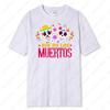 DIA DE LOS MUERTOS Celebrate Mexico May 5th Holiday Mens TShirt Skull Sombrero Flower Print Tops High Quality Cotton Summer Tee