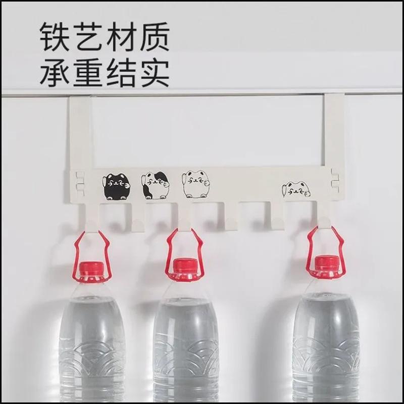 Seamless Door Hooks, No Drilling Required, Bedroom Door Storage Rack, Wall-mounted Creative Of Hanging Racks For Clothes.