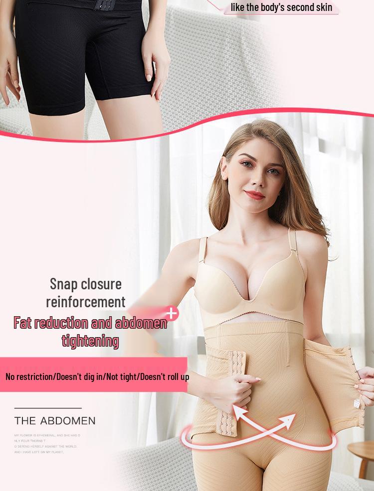 Postpartale High-Waist-Shaperhose mit dreireihigem Verschluss zur Unterstützung von Bauch und Hüften, Übergröße