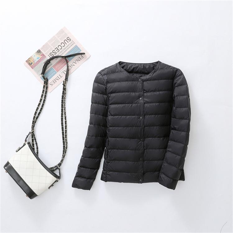Women's Luxury European Lightweight White Duck Down Jacket - Warm, High-Quality Layering Coat