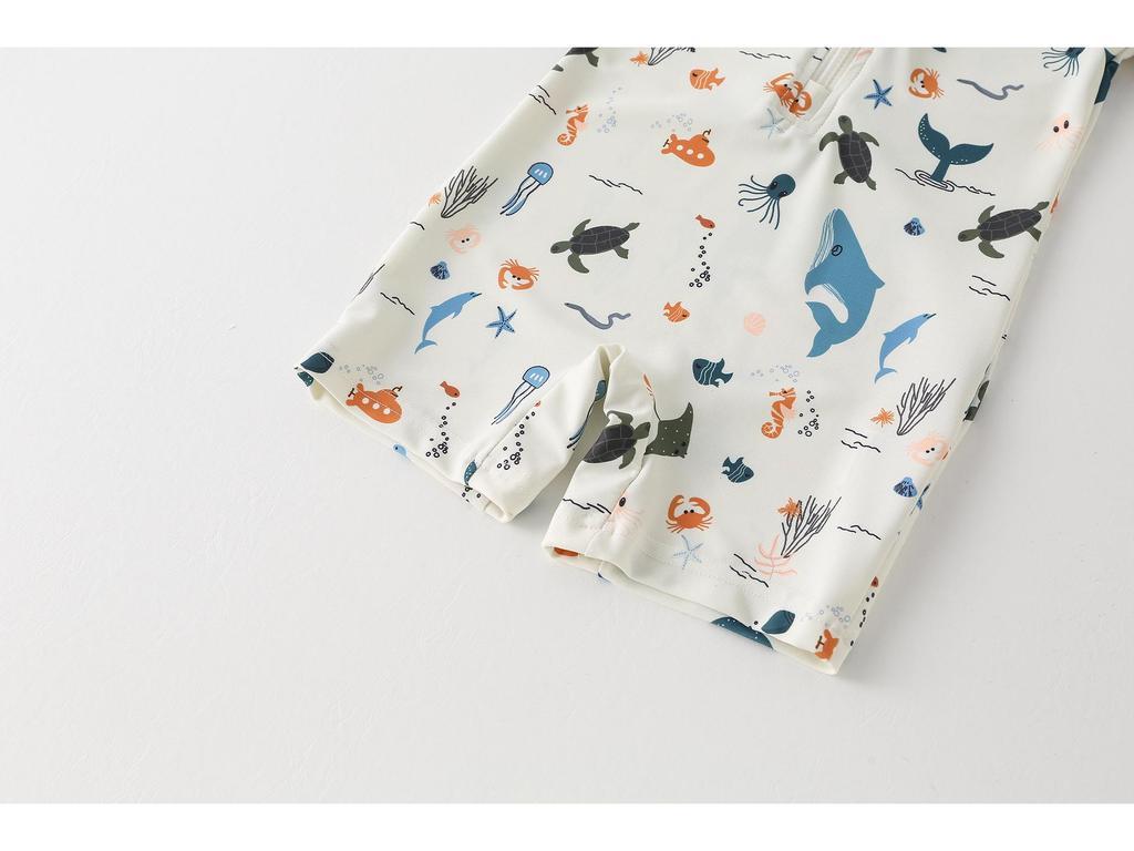 Ocean One-Piece Boys' Quick-Dry Swimsuit - Cute Sunscreen Beachwear