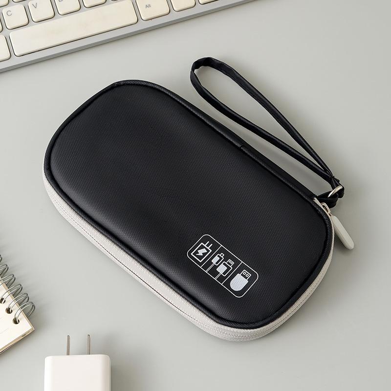 

New Portable Handheld Digital Bag Waterproof Travel Power Bank Earphone Data Cable Storage Bag чорний