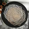 PVC Placemat Heat-Resistant Reusable Table Mat Hollow Rose Shape Insulation Pad for Dining Table Decoration