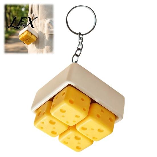 Anxiety Relief Sensory Toys 3D Printed Cheese Clicker Toy, Portable Cube Fidget PLA Toy Gadget for Adults and Kids