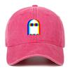 Colorful ghost print baseball cap suitable for daily dressing up and Halloween parties, adjustable outdoor sun protection hat