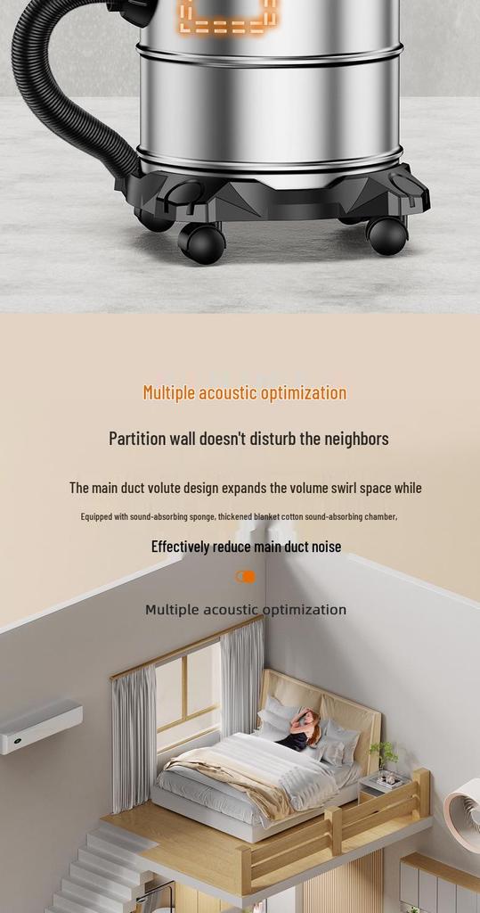 High-Power Industrial Suction Cleaner for Floors, Sofas, and Grouting