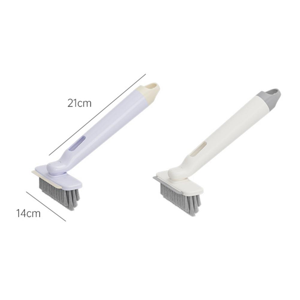 Multi purpose rotating spray gap brush with hard bristles for tile floor joint cleaning narrow spaces and delicate surfaces