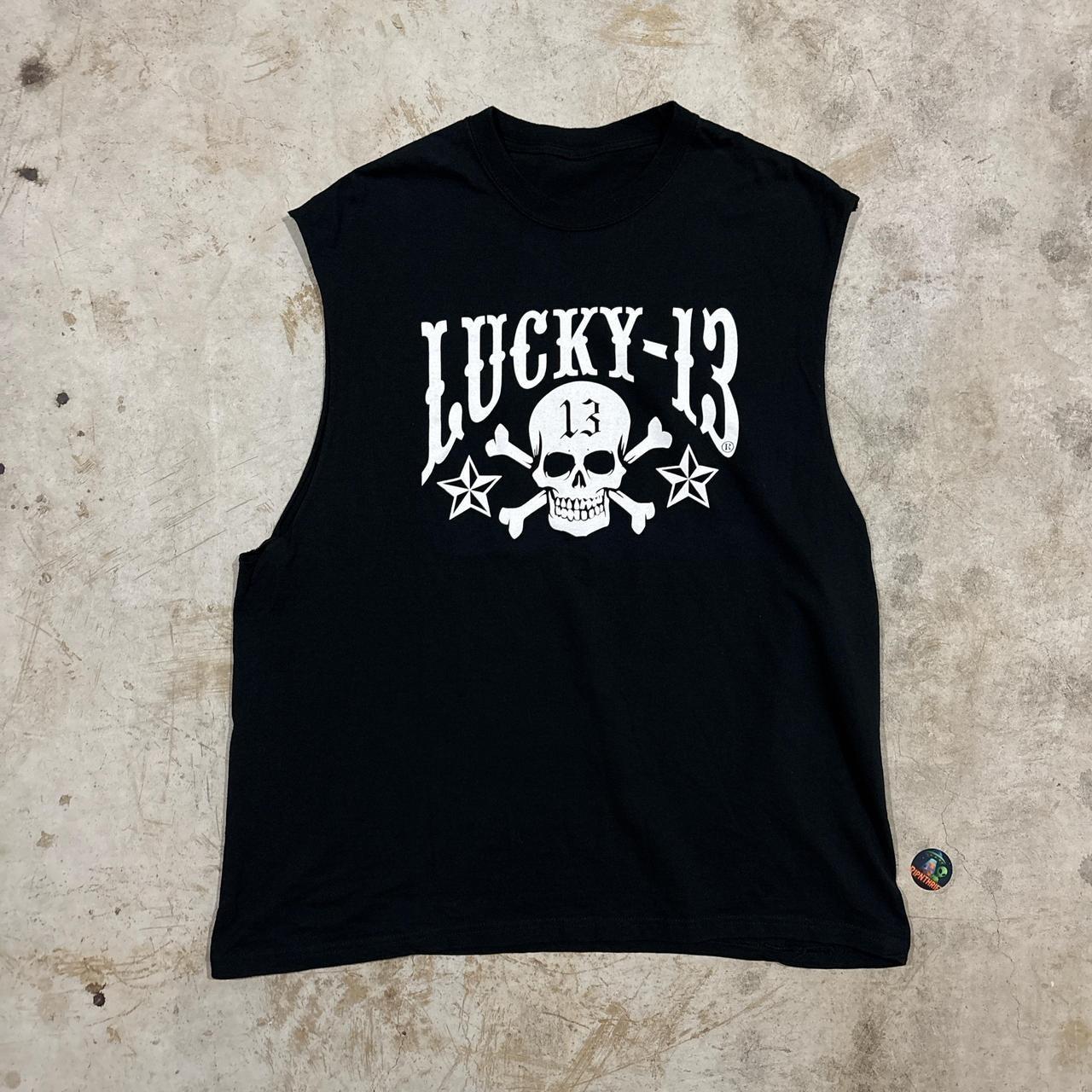 Y2K Lucky 13 Sleeveless T Shirt Size XL Unisex T-Shirt XXXL