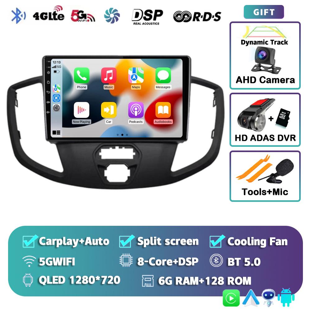 Android 14 Carplay Auto Radio Auto Pentru Ford Transit 2015 2016 2017 2018 Player Video Multimedia GPS Stereo 2din WIFI+4G Unitate Principală