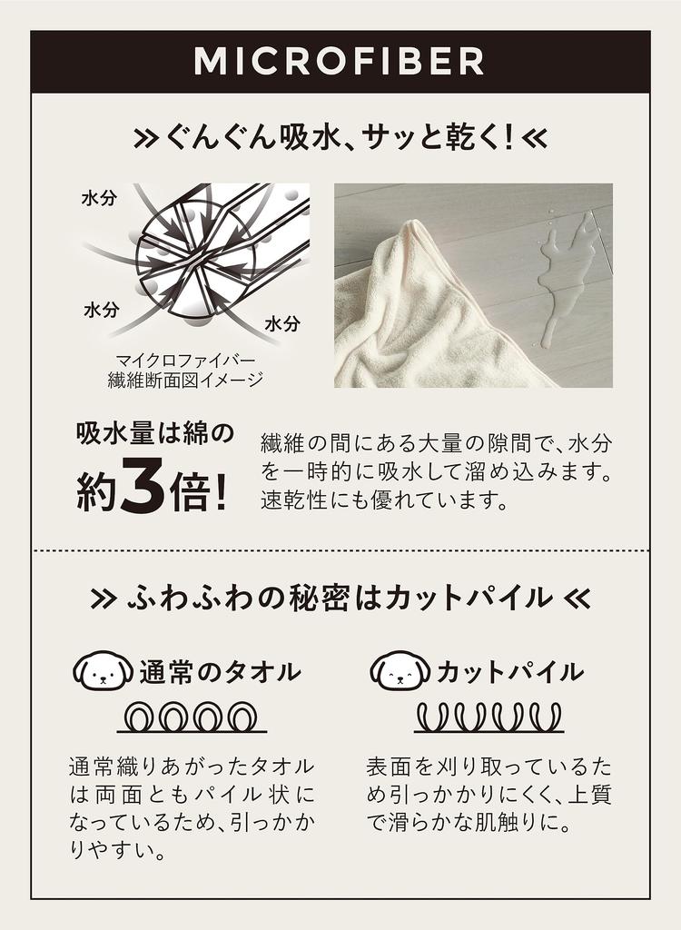 CB Japan Pet Bathrobe for Large Dogs, Microfiber, Moisture-Absorbent, Quick-Drying, Dog and Cat Clothes, Karari Pet Robe, Hachi