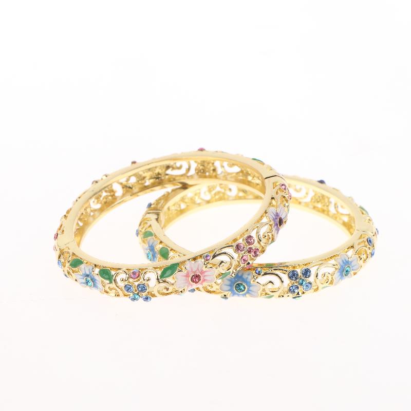 Brățară Cloisonne Vintage Stil Etnic Emailată Golită Floare Brățară Modă Elegantă Brățări Pentru Femei Bijuterii Cadouri