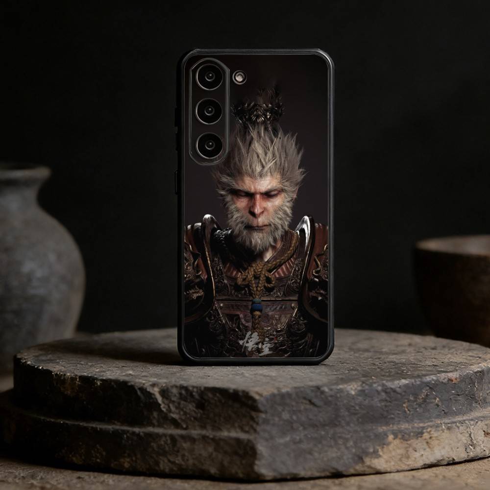 B-Black Myth Wukong Phone Case For Samsung Galaxy A13,21s,22,31,32,52,53,71,72,73,Soft Black Cover