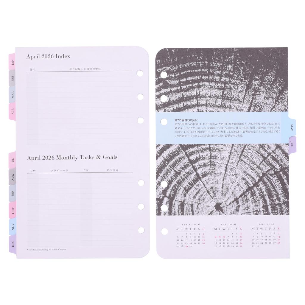Franklin Planner "The 7 Habits" Weekly Refill 12-Month Edition January 2026 Start Compact 86608