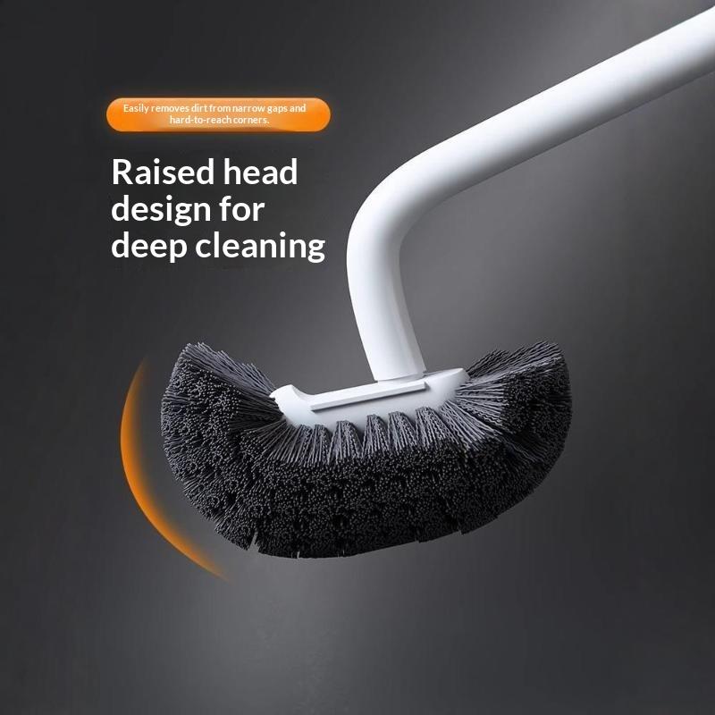 Wall Mounted Toilet Brush Long Handle No Dead Angle Bathroom Cleaning Brush Soft Bristle For Household Toilet Cleaning