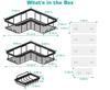 Black bathroom storage rack without punching bathroom triangle storage rack wall mounted shampoo and washbasin storage supplies