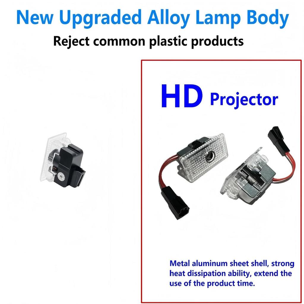 Official 2/4pcs Car Door LED Projector HD Welcome Laser Light for For Tesla Model Y 3 S X
