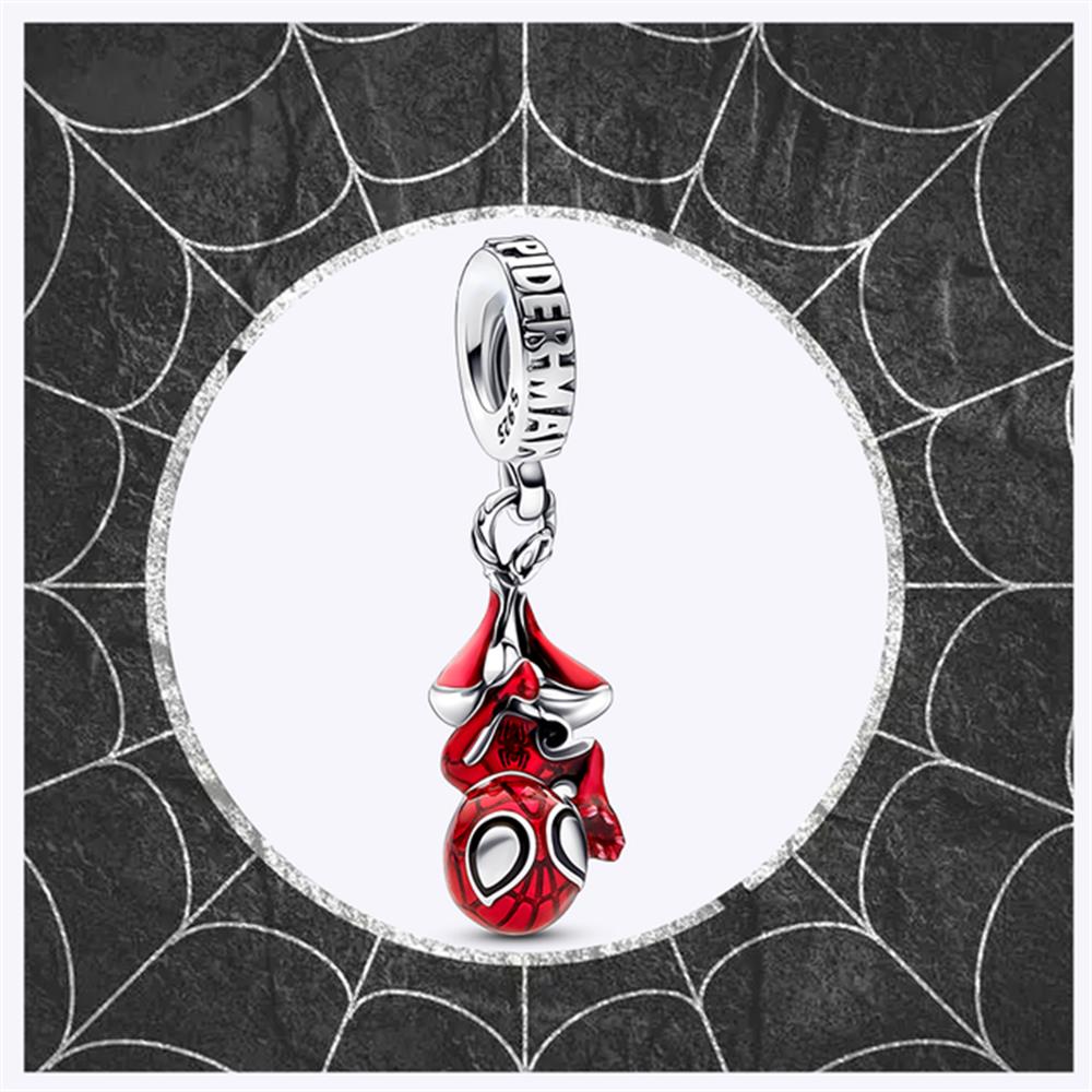 Přívěsek na náramek nebo prsten 925 stříbro Fotoaparát Spider-Man Čarodějnice Fit Originální náramek Prsten Dámské DIY Šperky Dárek