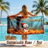 Custom Text Beach Towel, Soft Absorbent Swimming Multi-use TowelSnoopy Peanuts