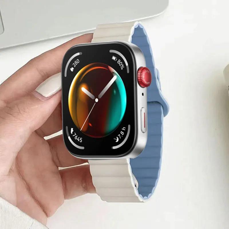 Silicone Sport Watchband For Huawei Watch Fit 4 Fit 4Pro Fit 3 Magnetic Loop Bracelet For Huawei Watch Fit3 Smartwatch Wristband