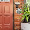 2D Flat Aluminum Cat Sign for Front Door, Keep Door Closed Sign for Home Front Door Wall Hanging Decor, Cat Warning Sign Decoration, Beware of Cat