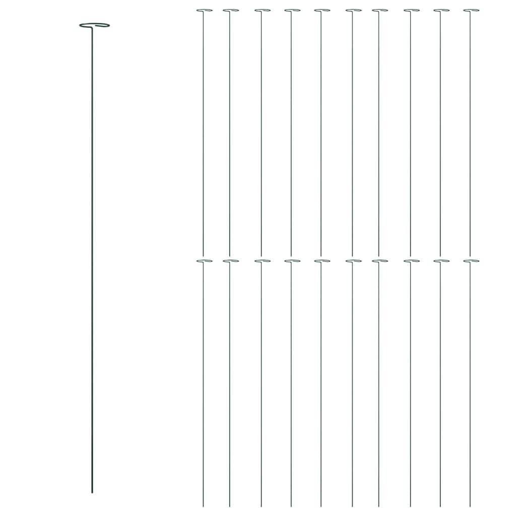 Pflanzstützen 20 Stück Dunkelgrün 91 cm Stahl
