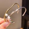 Pearl Bangle Bracelet With Gold Plating For Elegant Office And Casual Wear