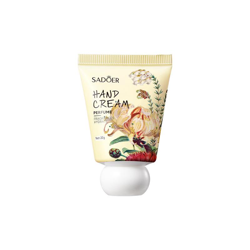30g Profumo Giardino Crema Mani Estratto di Piante Idratante Fiori Nutrienti Riparazione Secchezza Screpolature Morbida Sbiancante Controllo Sebo Rosa