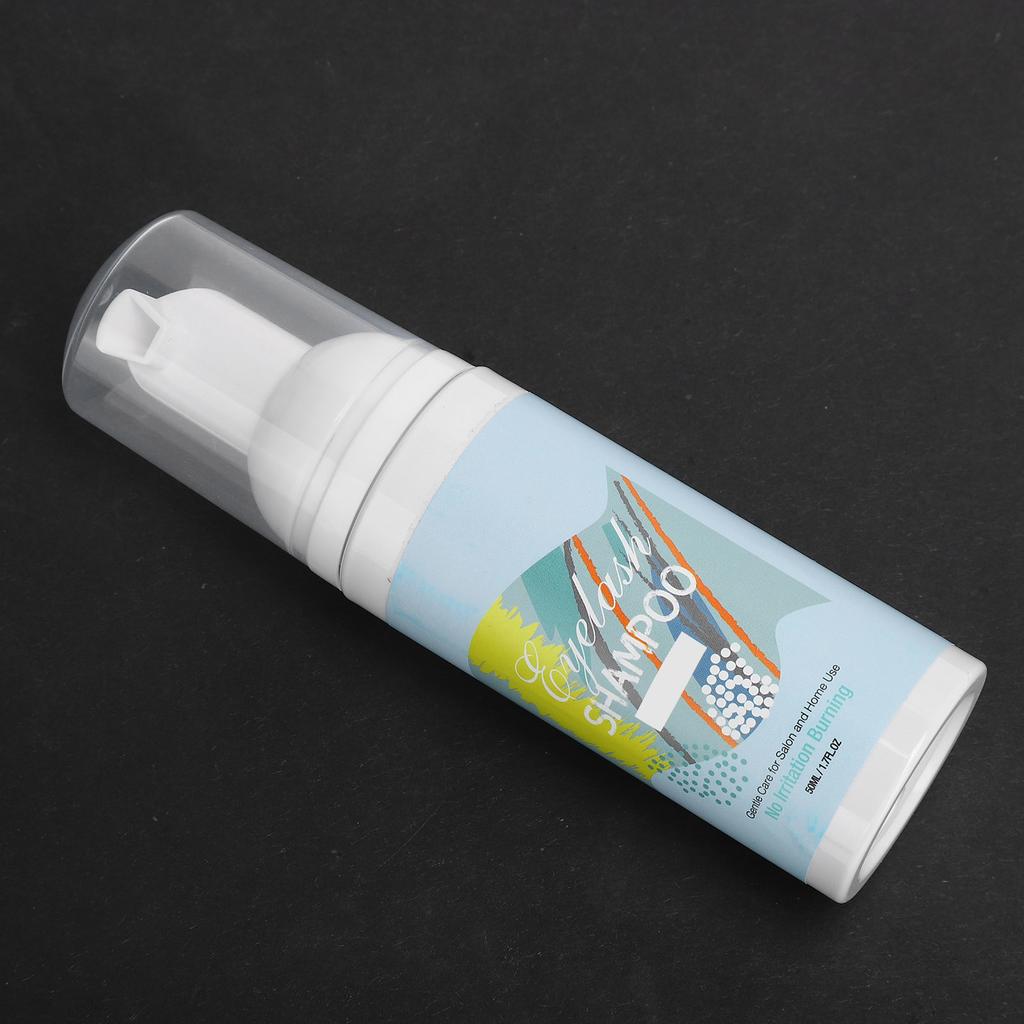 50ml Eyelash Shampoo Moisturizing False Eyelash Extension Shampoo with Brush Tool