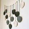 1pc Green Leaves Garland Macrame Wall Art Above Bed Decor Boho Home Decor Mid Century Modern Living Room Wall Decor Plant Mom Gift
