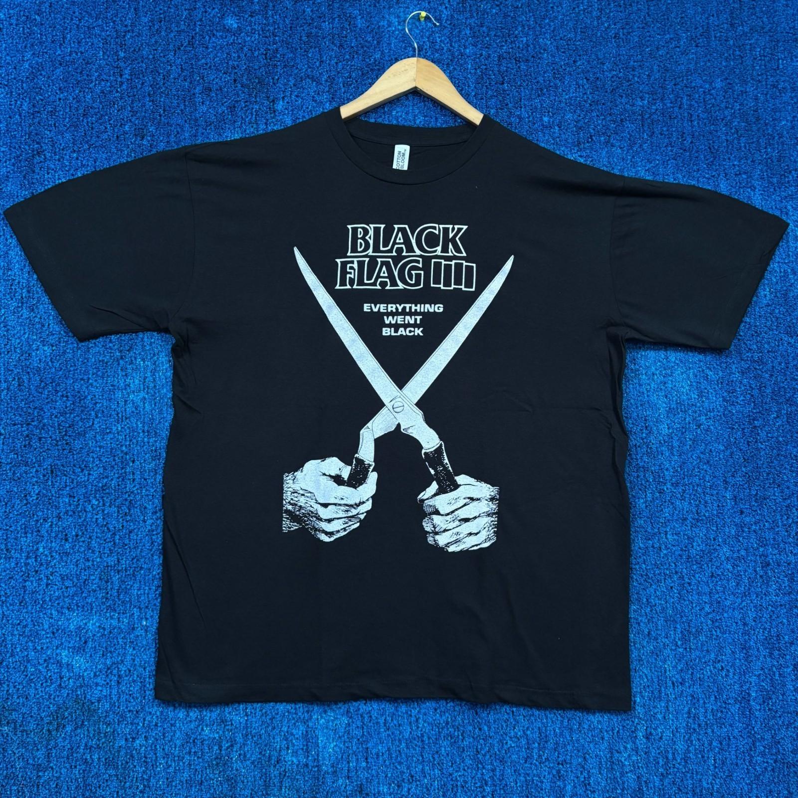 Black Flag Everything Went Black Hardcore Punk Band Tee XL Unisex T-Shirt XXXXL
