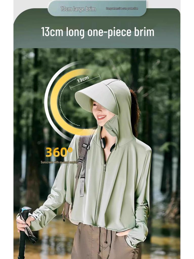 2025 Damski Ultracienki Kardigan z Długim Rękawem z Jedwabiu Lodowego Chroniący przed Słońcem - Letnia Kurtka Rowerowa Anti-UV