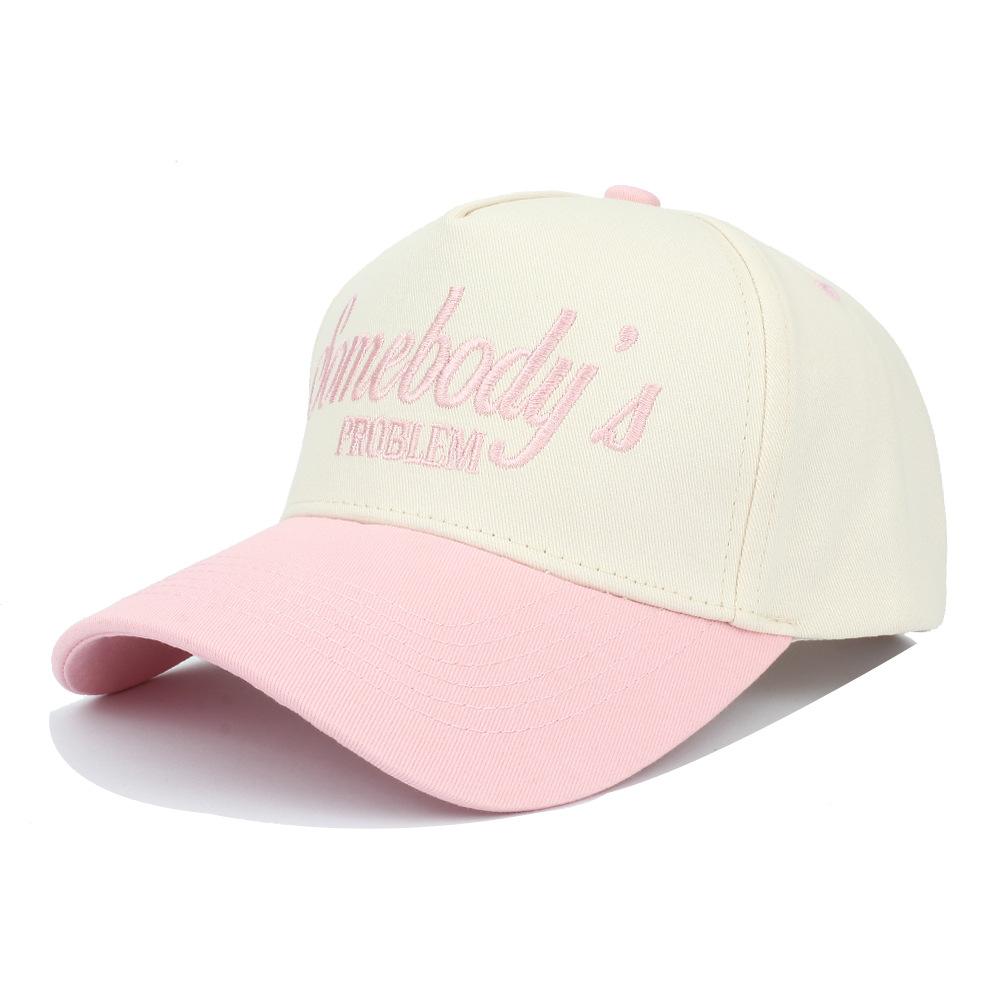 Somebody Truck Driver Hat Men and Women Adjustable Embroidered Baseball Hat Color blocked Valentine's Day Couple Hat