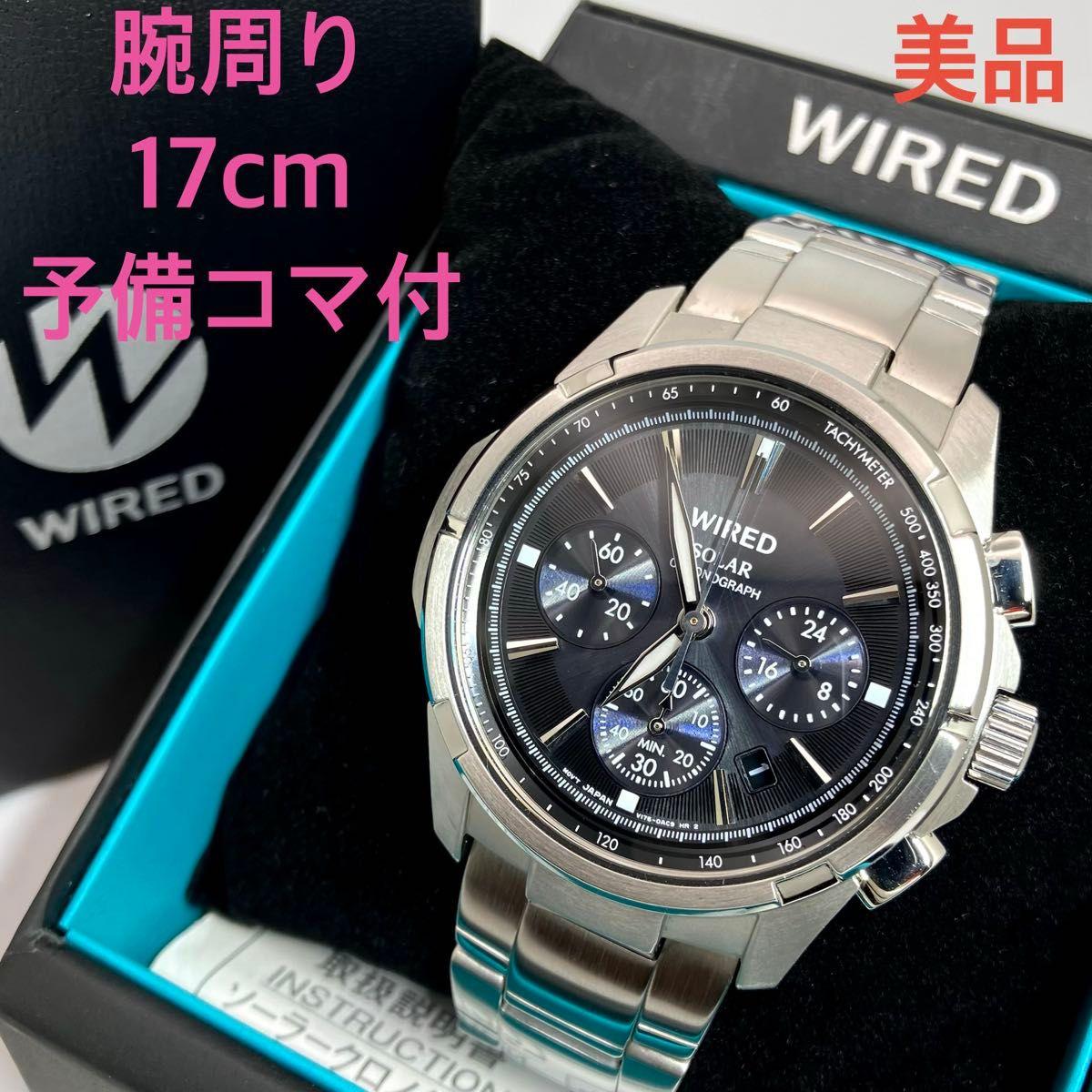Used SEIKO Wired WIRED Solar Chronograph Men s Watch Black V175-0AB1 AGAD028