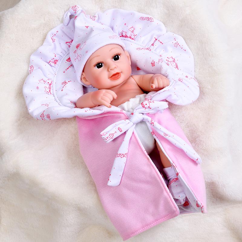 30cm Silicone Reborn Baby Doll - Soft Sleep Companion & Child Role-Playing Toy