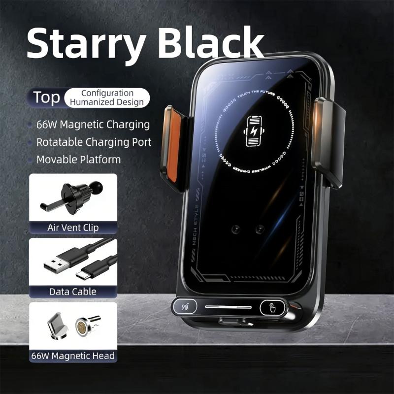 Wireless Car Chargers,15W Fast Charging Car Chargers Phone Holder Mount, Windshield Dashboards Air Vent Phone Holder