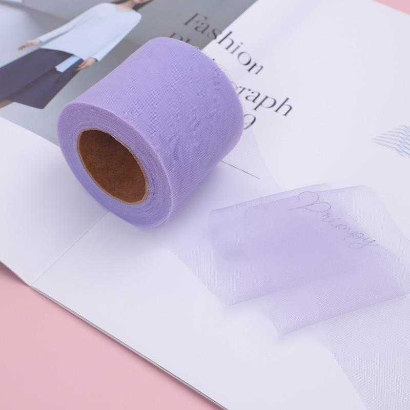 10 yards Rotolo di nastro di organza di colore pieno con bordo ondulato a coda di pesce per bouquet di fiori, regali, confezioni, decorazioni per feste di nozze