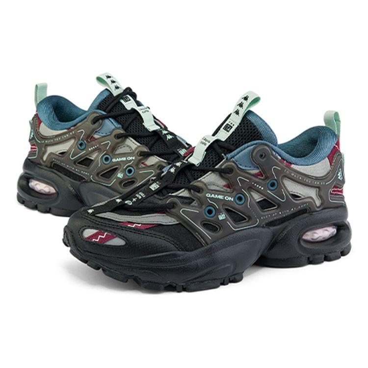 Kappa Shock Absorbing Non-Slip Wear-Resistant Low-Top Dad Shoes Unisex Sneakers Black K0CW5MM54-990